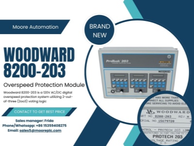 Woodward ProTech 203: Elevating Turbo-Machinery Safety with the 8200-203 Dual-Vote Overspeed Protection System