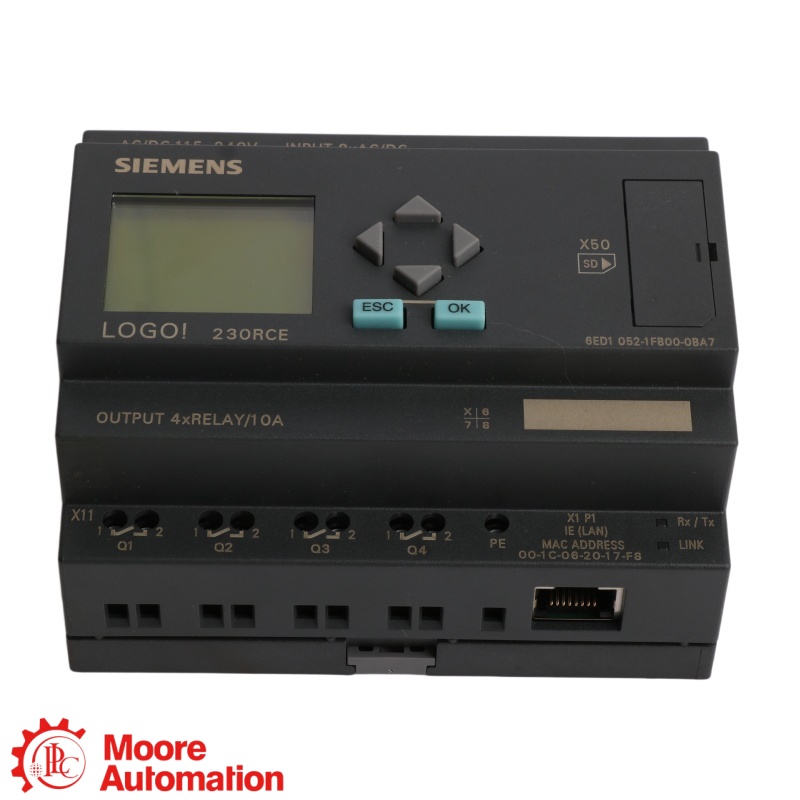 Siemens 6ED1052-1FB08-0BA1 LOGO! 230RCE Logic Module