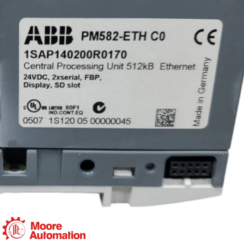 Процессор ПЛК ABB PM582-ETH AC500 с Ethernet