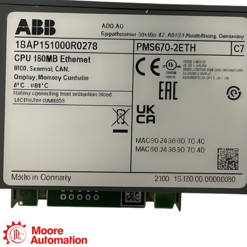 Процессорный модуль ABB PM5670-2ETH AC500 V3