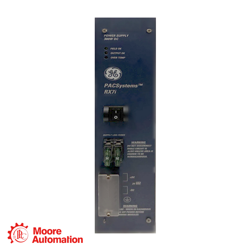 GE Fanuc IC698PSD300 PACSystems RX7i 24 VDC 300 W Power Supply Module